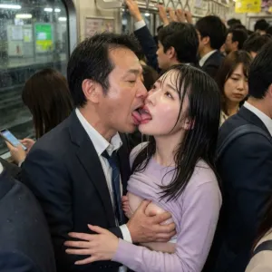 満員電車で偶然のキス