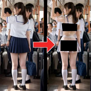 自分だけセーラー服が透明生地に見える能力★