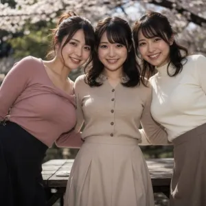 お花見美人