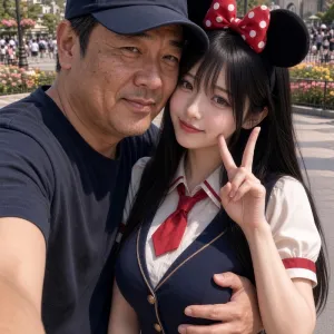 キャストのお姉さんと記念撮影
