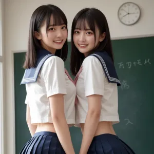 モザ無しノーパンJKの尻肉🍑