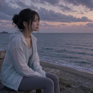 海でも黄昏る・・・（1分34秒）