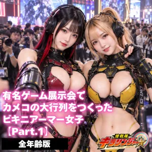 有名ゲーム展示会で カメコの大行列をつくった ビキニアーマー女子 【Part.1】