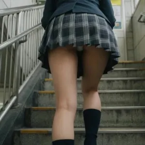 階段パンチラ