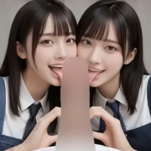 約1分の双子フェラ♪