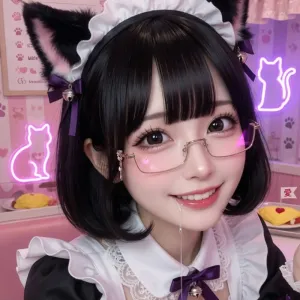 メガネ猫耳メイド❤︎