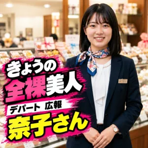 「きょうの全裸美人」デパート 広報・奈子さん