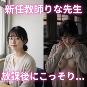 新任教師のりな先生と放課後にこっそり...