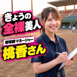 きょうの全裸美人「野球部マネージャー・桃香さん」