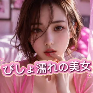 びしょ濡れの美女